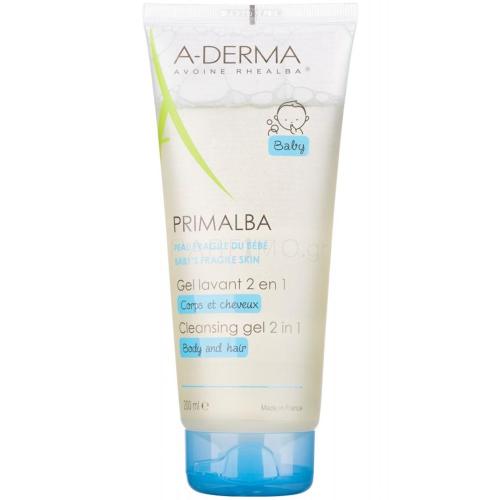 A-Derma Primalba Cleansing Gel 2in1 Body & Hair 200ml Απαλό Βρεφικό Σαμπουάν - Αφρόλουτρο Χωρίς Δάκρυα 1 Τεμάχιο